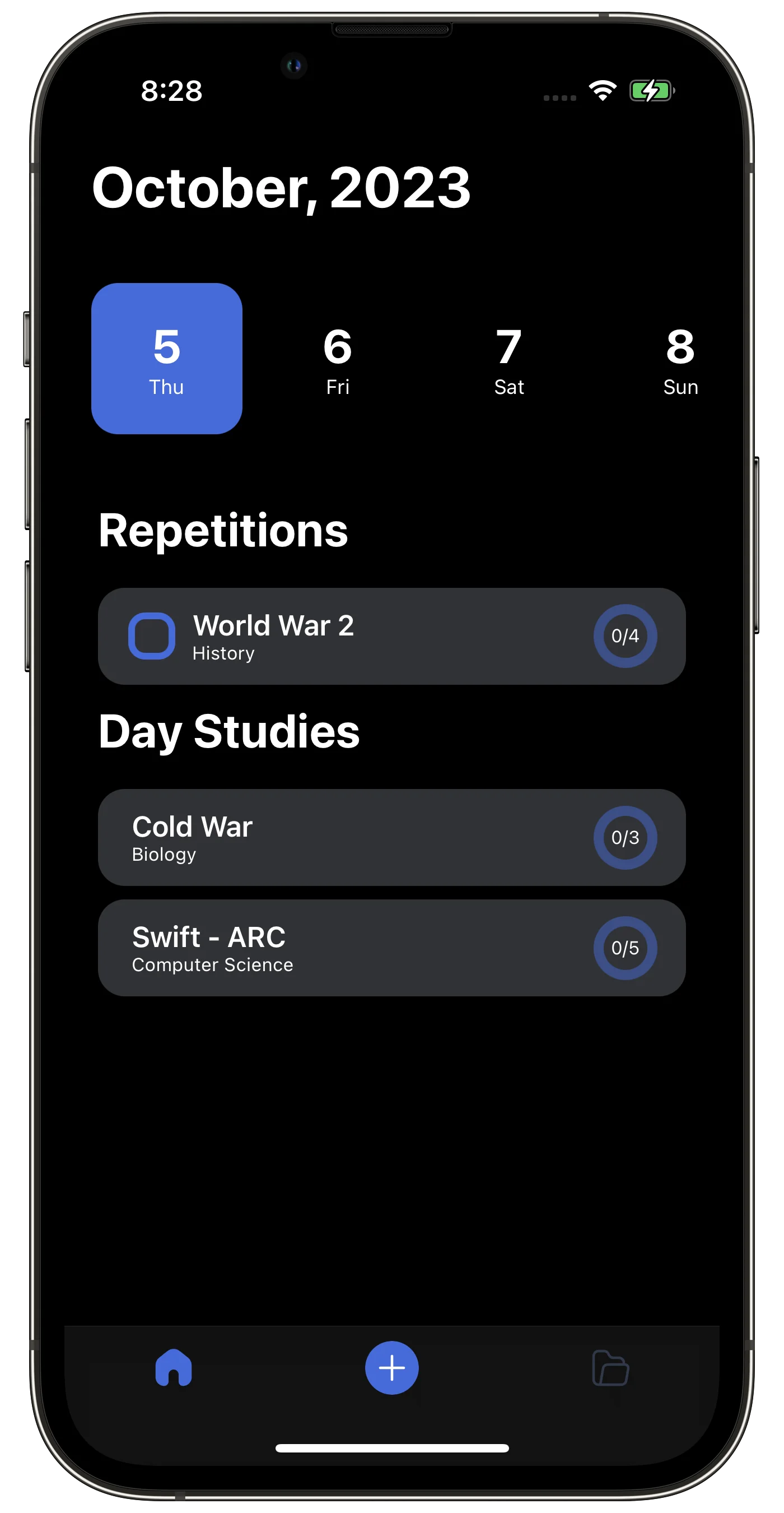 Spacey spaced repetition app — todo-style review list for remembering what you learn